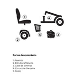 Scooter Motorizada Dobrável CS Dellamed | Mobilidade Urbana Ágil | Design Compacto e Ergonômico