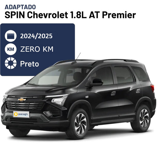 Spin Chevrolet 1.8L AT Premier 2024/2025 Preto - Adaptado Cavenaghi