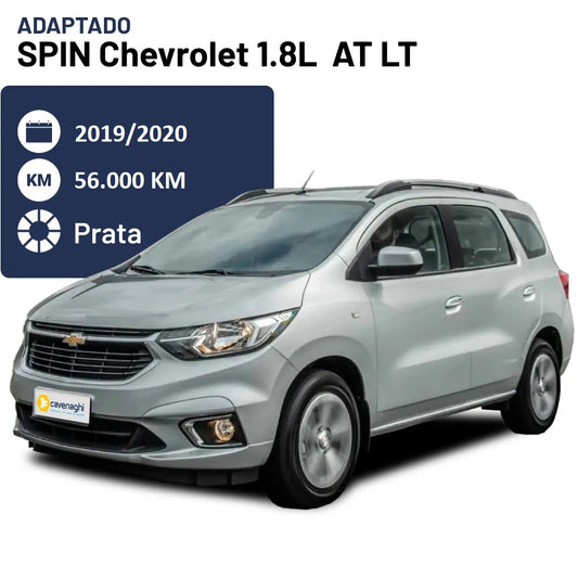 Spin Chevrolet 1.8L AT LT 2019/2020 Prata - Adaptado Cavenaghi