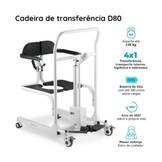 Cadeira de Transferência Motorizada D80 Dellamed | Compacta e Segura | Design Ergonômico